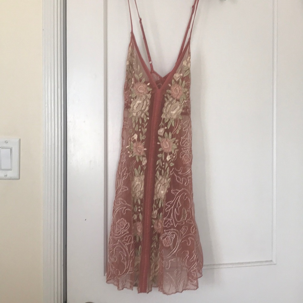 Free People embroidered slip